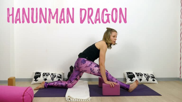 Yin Yoga Drache: Hanuman Drache