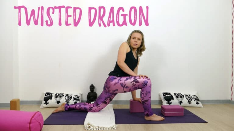 Yin Yoga Drache: Gedrehter Drache